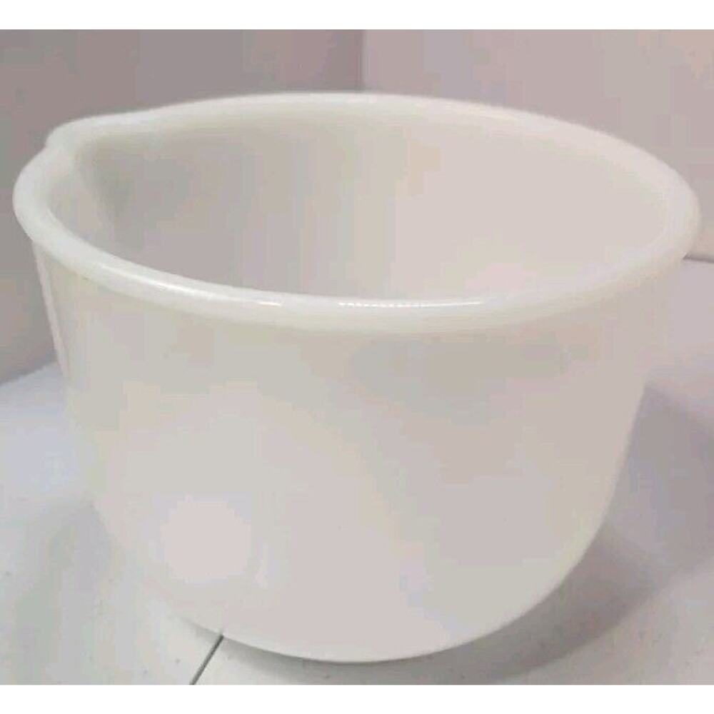 Vintage Glasbake Made for Sunbeam Mixer White Milk Glass Mixing Bowl 20CJ‎